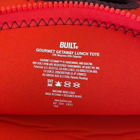 NWOT BUILT Mini Soft Neoprene Lunch Tote Bag-Lightweight, Insulated and Reusable - Picture 3 of 5